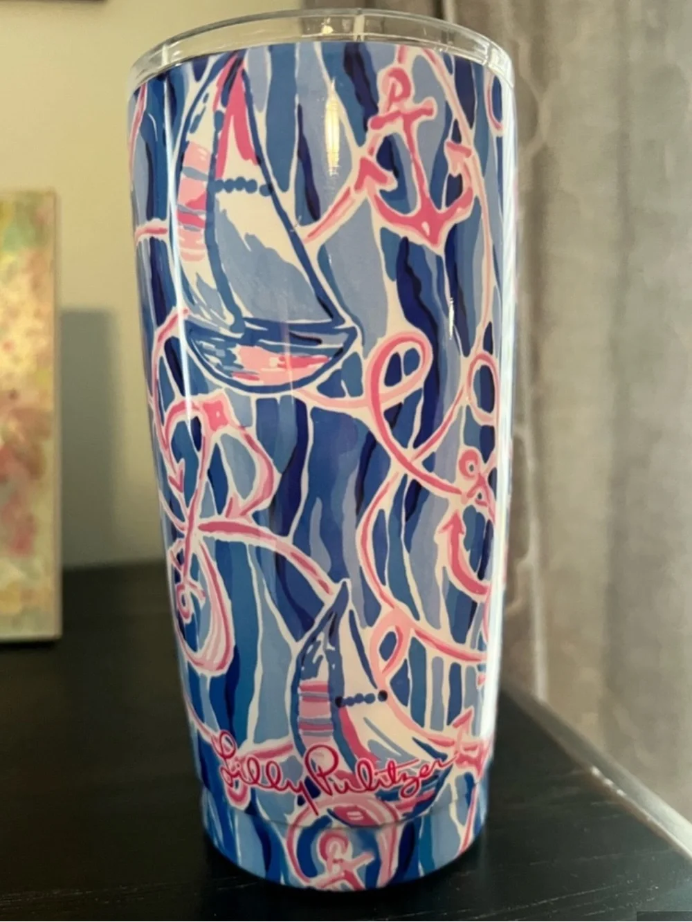 Lilly Pulitzer Reel Nauti 20 oz Insulated Tumbler Sailboat Nautical